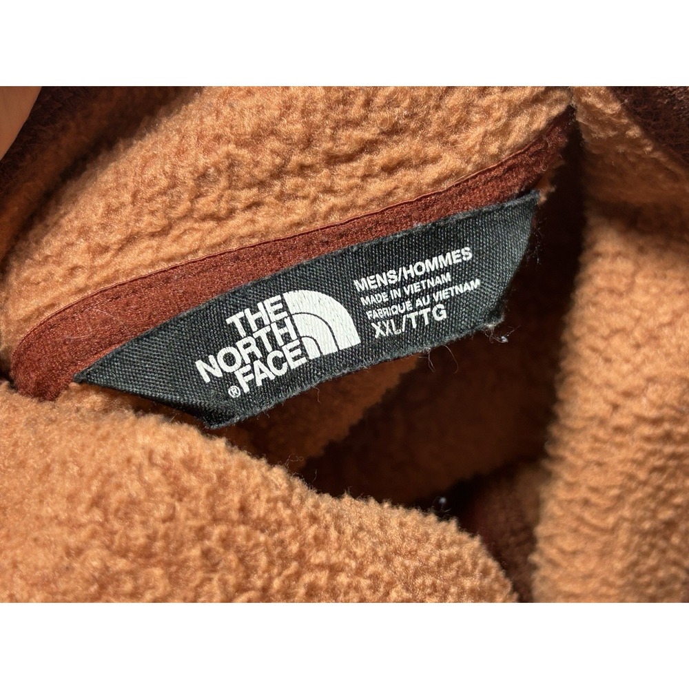 Men's M The North Face Gordon Lyons Sweater  Heather Rust Red Fleece Jacket Logo - Picture 10 of 16